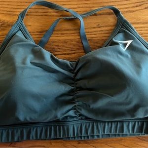 GYMSHARK RUCHED WOMAN’S SPORTS BRA -hunter green- size large